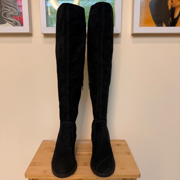 Aldo Black suede over-the-knee boots - Picture 2 of 14
